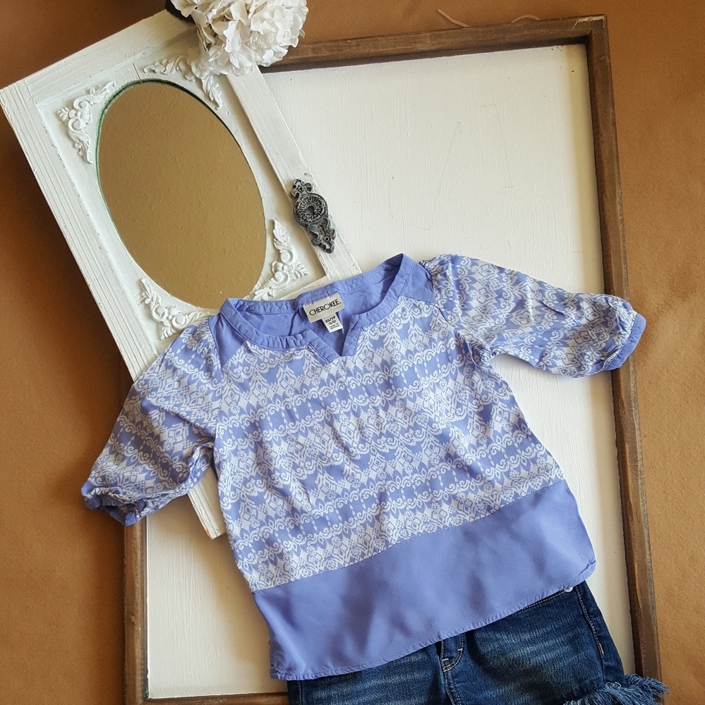 Lavender print shirt